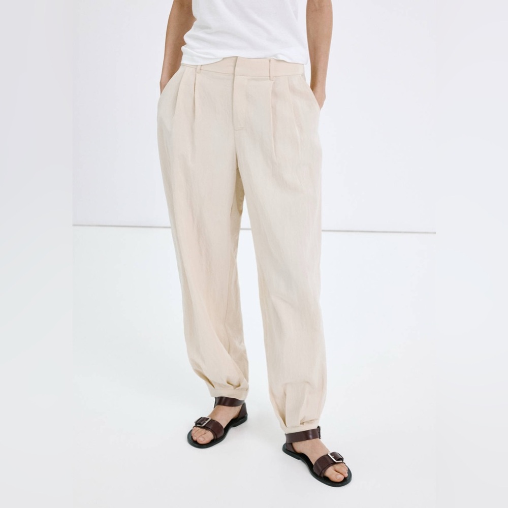 NWT MANGO Starring Hailey Bieber Baggy Lyocell Pants